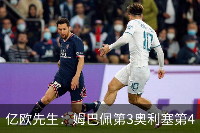 亿欧先生：姆巴佩第3奥利塞第4 巴黎5人巴萨蓝军4人